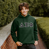 Delta Sig Green Hoodie with Sewn On Letters