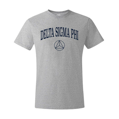 Delta Sig Heather Gray Symbol Tee | Delta Sigma Phi | Shirts > Short sleeve t-shirts