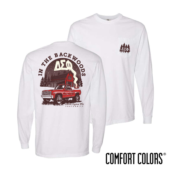 Delta Sig Comfort Colors Country Roads Long Sleeve Tee