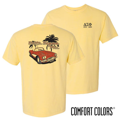 Delta Sig Comfort Colors Yellow Hot Rod Short Sleeve Tee | Delta Sigma Phi | Shirts > Short sleeve t-shirts