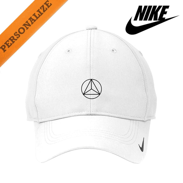 Delta Sig Personalized White Nike Dri-FIT Performance Hat | Delta Sigma Phi | Headwear > Billed hats