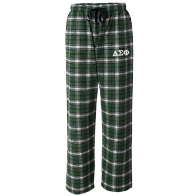 Delta Sig Forest Plaid Flannel Pants | Delta Sigma Phi | Pajamas > Pajama bottom pants