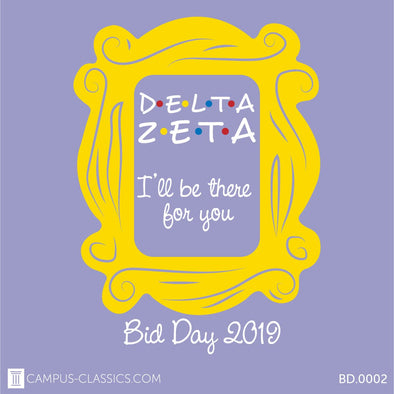 Purple Friend Frame Delta Zeta Bid Day
