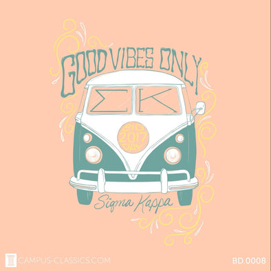 Peach Good Vibes VW Van Sigma Kappa Bid Day