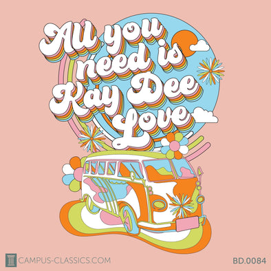Peach Hippy Love Van Kappa Delta Bid Day