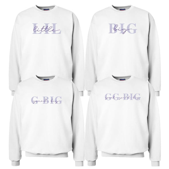 Purple Script Fam Crewnecks | Campus Classics | Sweatshirts