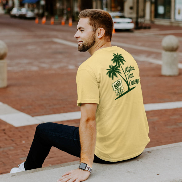 Delta Upsilon Comfort Colors Good Vibes Palm Tree Tee