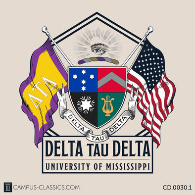 Natural Flag Crest Delta Tau Delta