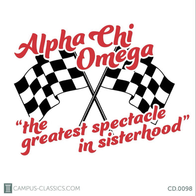 White Checker Flag Alpha Chi Omega