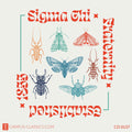 Ivory Sigma Chi Colorful Bugs and Beetles