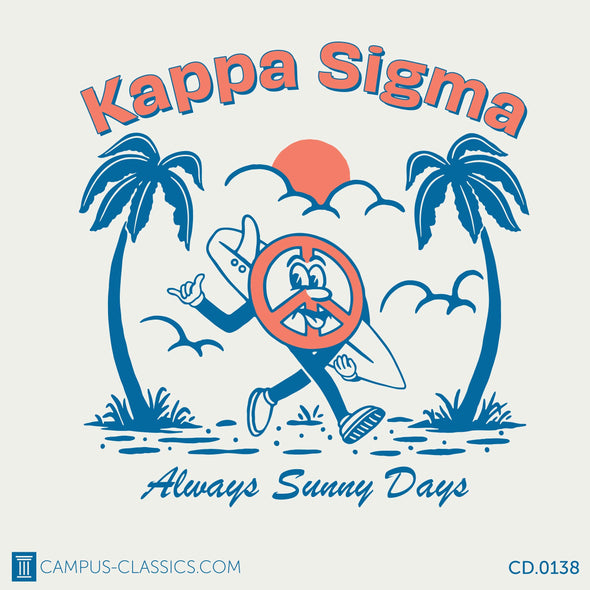 Ivory Kappa Sigma Beach Surfer Character