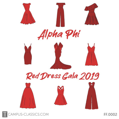 White Red Dress Alpha Phi