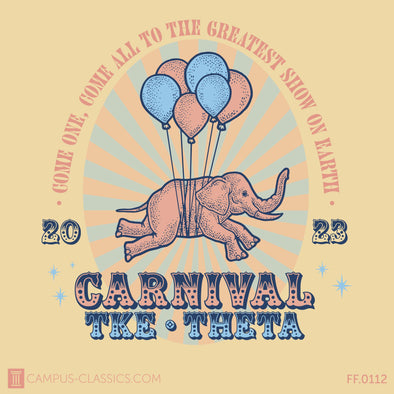 Yellow Tau Kappa Epsilon TKE Carnival Elephant