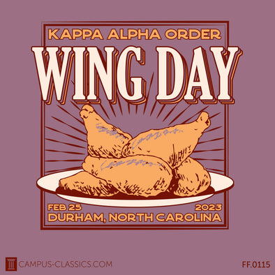 Berry Kappa Alpha Wing Day with Wing Plate