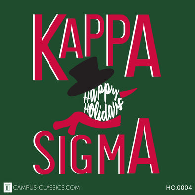Green Holiday Snowman Kappa Sigma