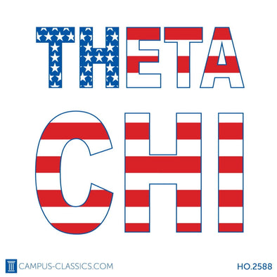 White American Flag Theta Chi