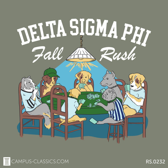 Green Delta Sig Playing Cards Dogs Rush